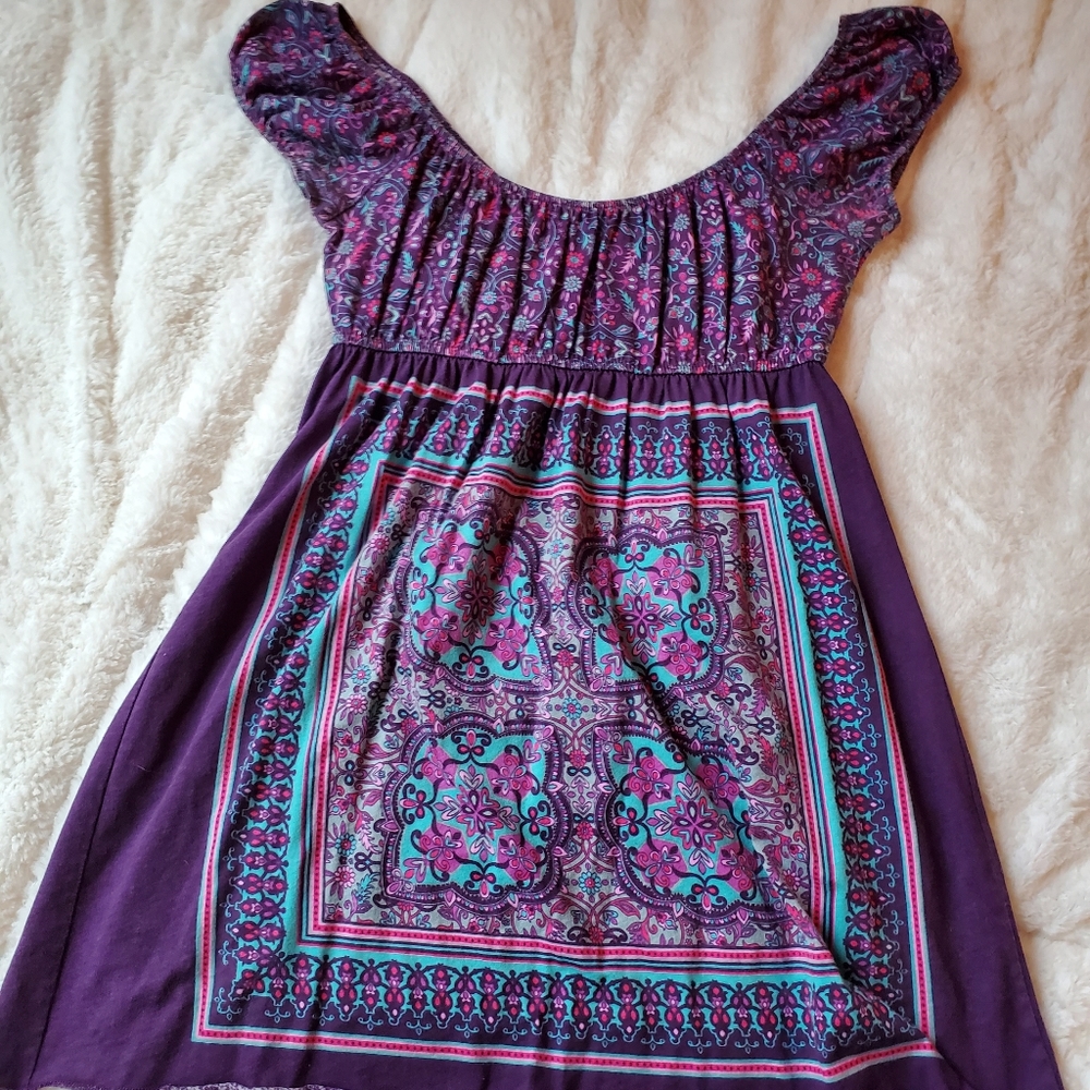 Purple mini dress